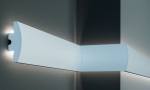 Profil pentru banda LED din polistiren extrudat acoperit cu rasina minerala KD506 - 12x4.4x115 cm - Img 1