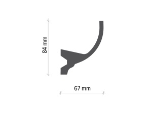 Profil pentru banda LED din poliuretan KF715 - 8.4x6.7x200 cm - Img 2