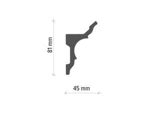 Profil pentru banda LED din poliuretan KF717 - 8.1x4.5x200 cm - Img 3
