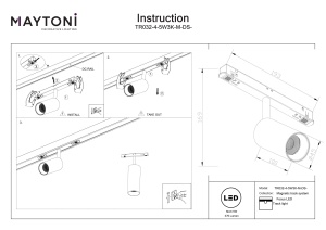 Track luminaire TR032-4-5W3K-M-DS-BBS - Img 2