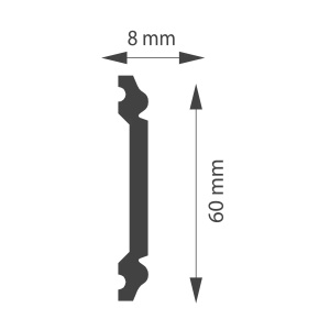 Brau decorativ din polimer rigid B29 - 6x0.8x200 cm - Img 2