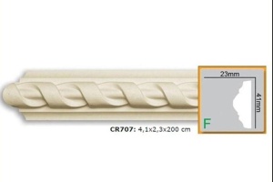 Brau decorativ din poliuretan CR707 - 4.1x2.3x200 cm - Img 3