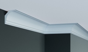 Cornisa decorativa din poliuretan Flexibil P907F - 12x11x200 cm