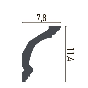Cornisa decorativa din poliuretan P832 - 11.4x7.8x200 cm - Img 2
