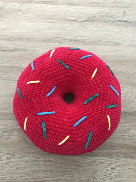 Pernă Donut Red