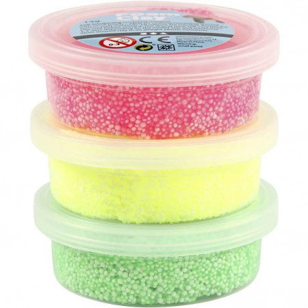 Set spuma de modelat Foam Clay, 3 culori neon