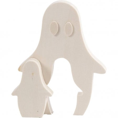 Figurine 2 in 1, din lemn, fantome