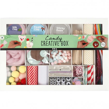 Kit creativ cu plastilina Foam Clay si Silk Clay - Candy