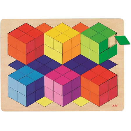 Puzzle lemn Goki - efect 3D