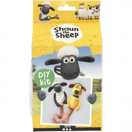 Kit DIY Shaun the Sheep - Papusi pentru deget din plastilina Silk Clay si Foam Clay