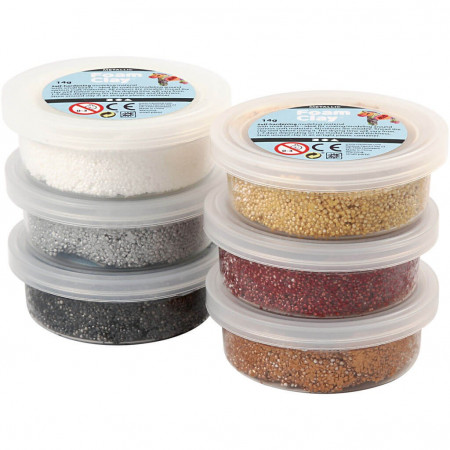Set spuma de modelat Foam Clay, 5 culori metalice