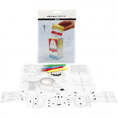 Mini kit creativ - Cuburi carton Monstri