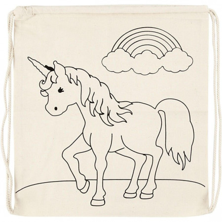 Rucsac panza pentru colorat - model Unicorn