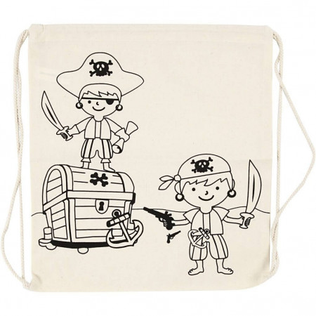 Rucsac panza pentru colorat - model Pirati