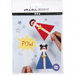 Mini kit creativ din plastilina Silk Clay - Supereroi - Img 1