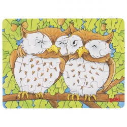 Set 6 puzzle-uri lemn Goki - Animale din padure - Img 3