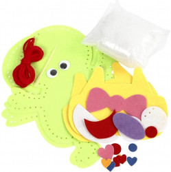 Set creativ - Kit animalut fetru DIY - broasca - Img 3