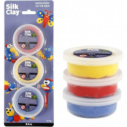 Set plastilina moale Silk Clay 3 culori de baza - Img 2