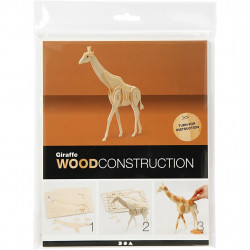 Kit 3D din placaj de lemn - Girafa - Img 2