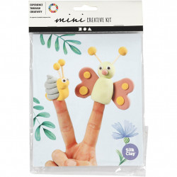Mini kit creativ - Papusi pentru deget din plastilina Silk Clay - Img 1