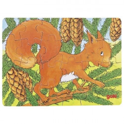 Set 6 puzzle-uri lemn Goki - Animale din padure - Img 4