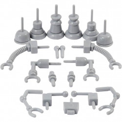 Set accesorii figurine plastilina - roboti gri - Img 2