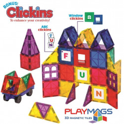 Set Playmags 150 piese magnetice de constructie - Img 1