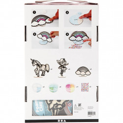 Kit figurine din lemn si plastilina Foam Clay - zana si unicorn - Img 3