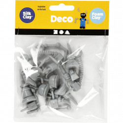 Set accesorii figurine plastilina - roboti gri - Img 1