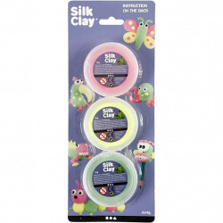 Set plastilina moale Silk Clay 3 culori neon - Img 3