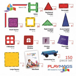 Set Playmags 150 piese magnetice de constructie - Img 2