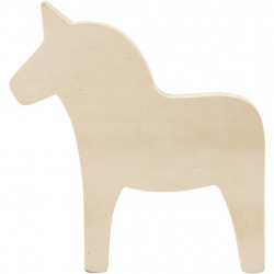 Unicorn din placaj de lemn, H17 cm - Img 1