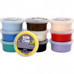 Set plastilina moale Silk Clay 10 culori asortate - Img 1