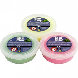 Set plastilina moale Silk Clay 3 culori neon - Img 4