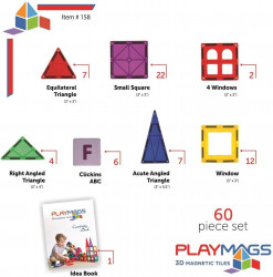 Set Playmags 60 piese magnetice de constructie - Img 3