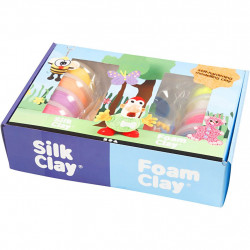Kit creativ - din plastilina Foam Clay si Silk Clay - Img 3