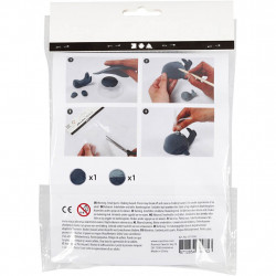 Mini kit creativ din plastilina Silk Clay - Balena si pui - Img 3