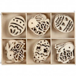 Set ornamente de Paste din lemn - Img 1
