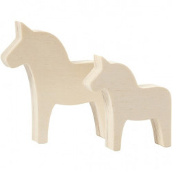 Set unicorni din placaj de lemn, H8 - H10 - Img 1