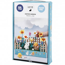 Kit creativ din plastilina Foam Clay si Silk Clay - Gradina de Pasti - Img 1