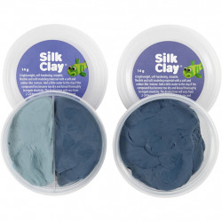 Mini kit creativ din plastilina Silk Clay - Balena si pui - Img 4