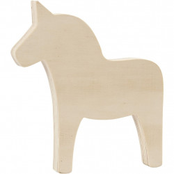 Unicorn din placaj de lemn, H17 cm - Img 2