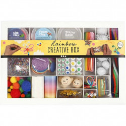 Kit creativ cu plastilina Foam Clay si Silk Clay - Curcubeu - Img 1