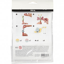 Mini kit creativ - Papusi pentru deget din plastilina Silk Clay - Img 3