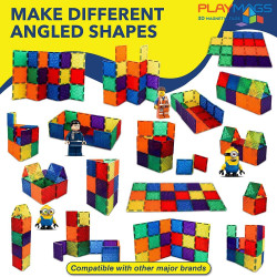 Playmags set placi magnetice compatibile Lego - caramizi mici - Img 2