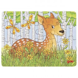 Set 6 puzzle-uri lemn Goki - Animale din padure - Img 2