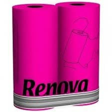 Prosop hartie Renova - culoare fucsia - 2 role