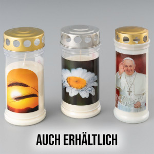 Lumanare alba LUMINO L40 tip candela - Papa Francisc - dimensiune 17x6,5 cm - 2 bucati - Img 3