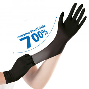 Manusi examinare SAFE SUPER STRETCH - nitril fara pudra - elasticitate 700% - marime XL alb 100 buc