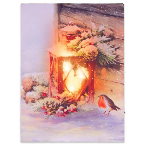 Tablou iluminat 3 leduri cu timer - 30x40cm - print digital pe canvas - Lampa rosie - Img 6